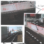 線路脇の壁面へ塗装